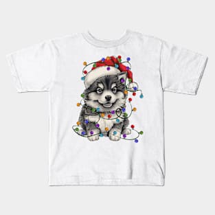 Christmas Puppy Kids T-Shirt